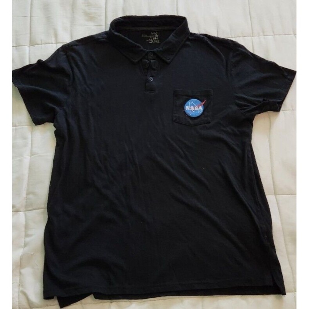 NASA Polo Shirt Large Black